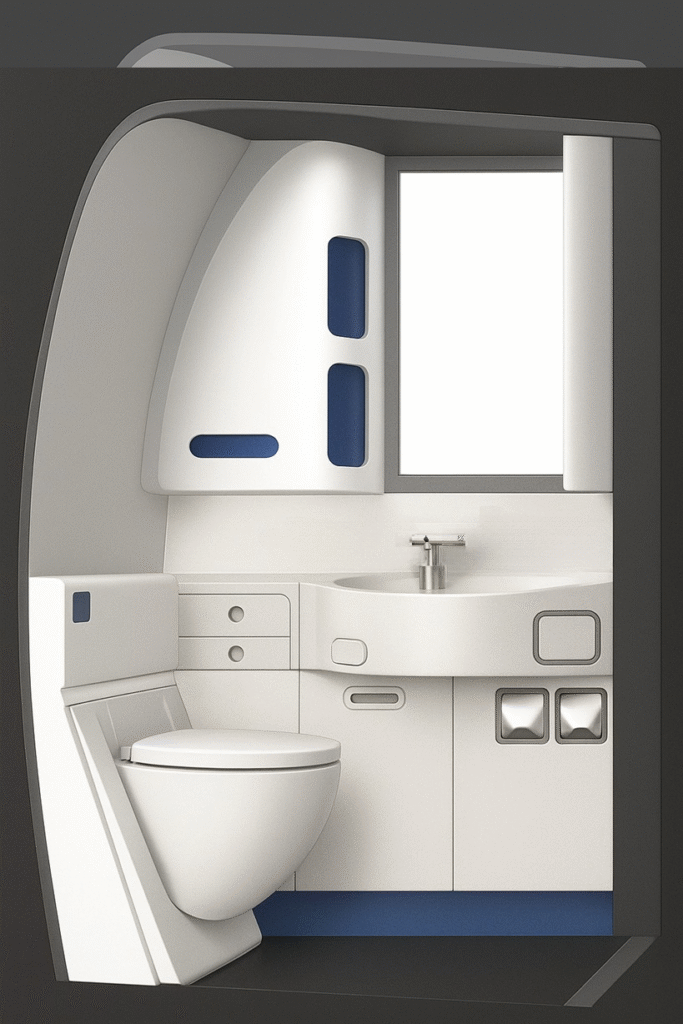 Aviation-grade 2-in-1 touchless lavatory faucet concept