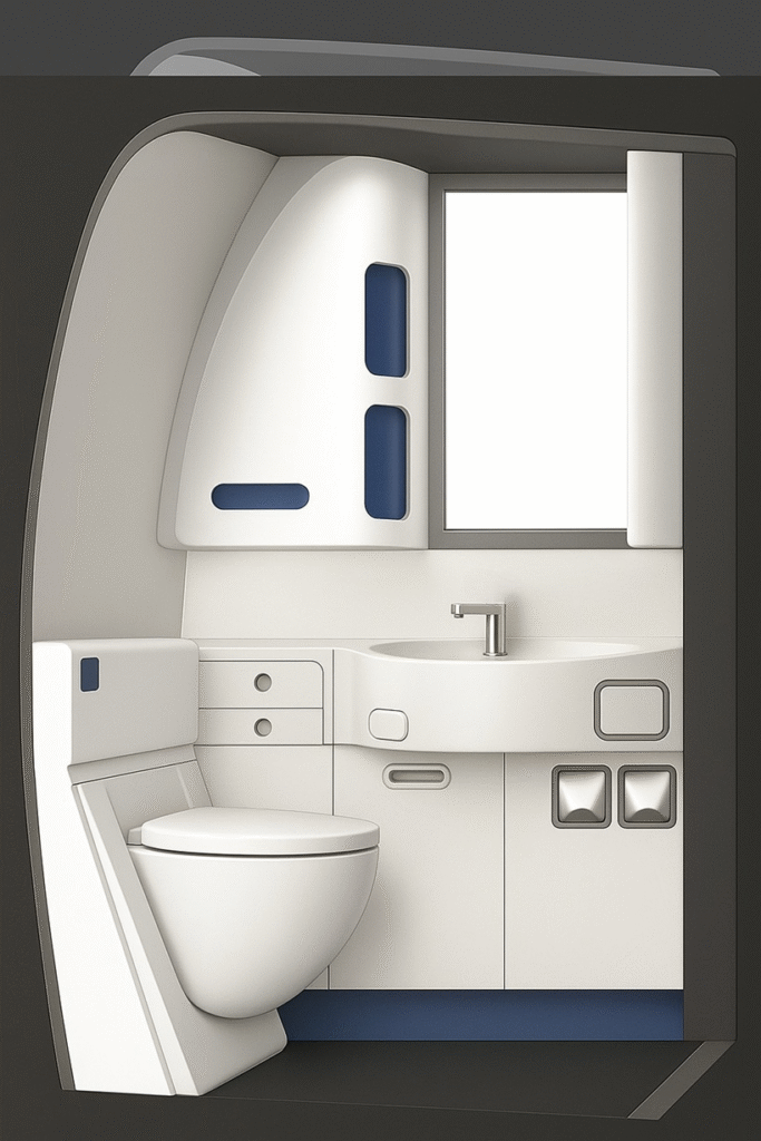 Fontana aircraft lavatory touchless faucet concept for compact sinks