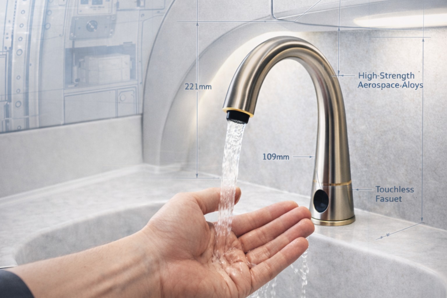 Sensor calibration testing for touchless commercial faucet in public restroom