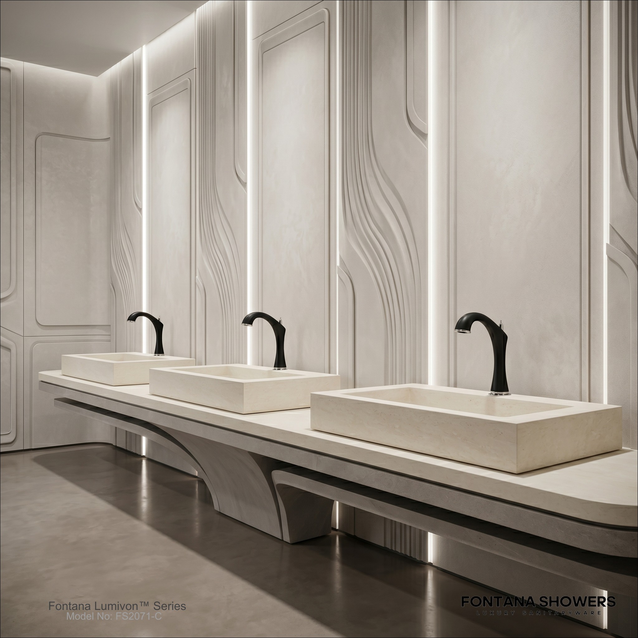 Fontana White Sensor-Activated Touchless Faucet